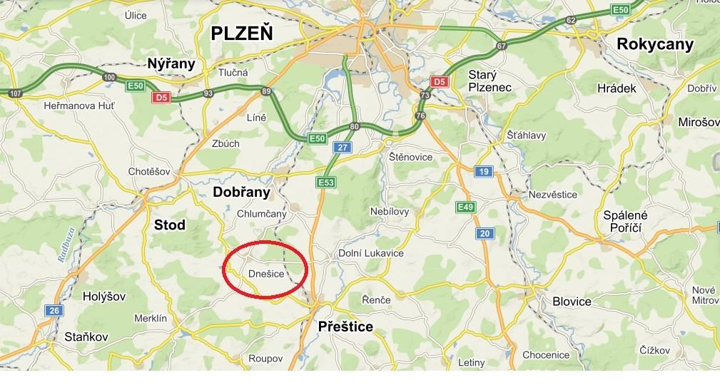 Prodej RD k rekonstrukci v Dnešicích, okres Plzeň - jih