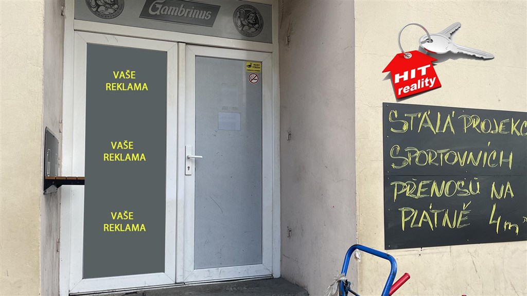 Pronájem obchodních komerčních prostorů 28 m2 v Koterovské ulici v Plzni